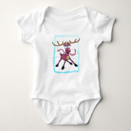 Body Para Bebê Cute Deer sobre gelo Engraçado Cartografia de Nata