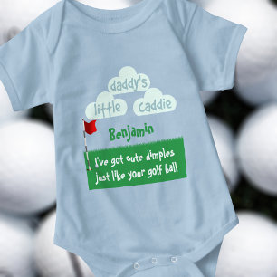 Body Para Bebê Cute Diminui Engraçado Pai de Golfista Pequeno Cad