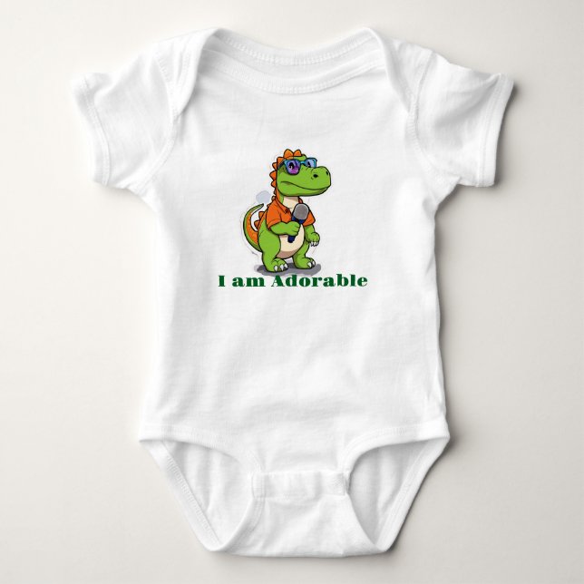 Body Para Bebê Cute Dino (Frente)