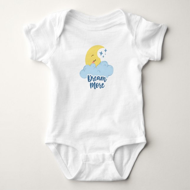 Body Para Bebê Cute "Dream More" Nursery Quote (Frente)