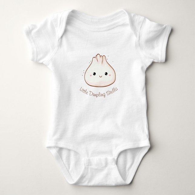 Body Para Bebê Cute Dumpling Script Personalized (Frente)