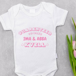 Body Para Bebê Cute Engraçado Judeu Ima & Abba (ou outro nome) ro