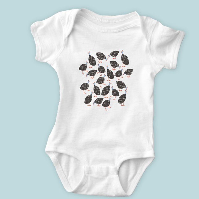 Body Para Bebê Cute Guinea Hen (Cute Guinea Fowl baby bodysuit)