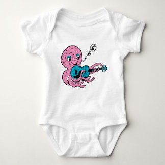 Body Para Bebê Cute Guitar Player Octopus