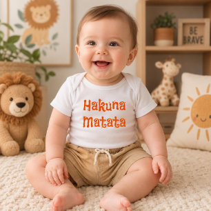 Body Para Bebê Cute Hakuna Matata