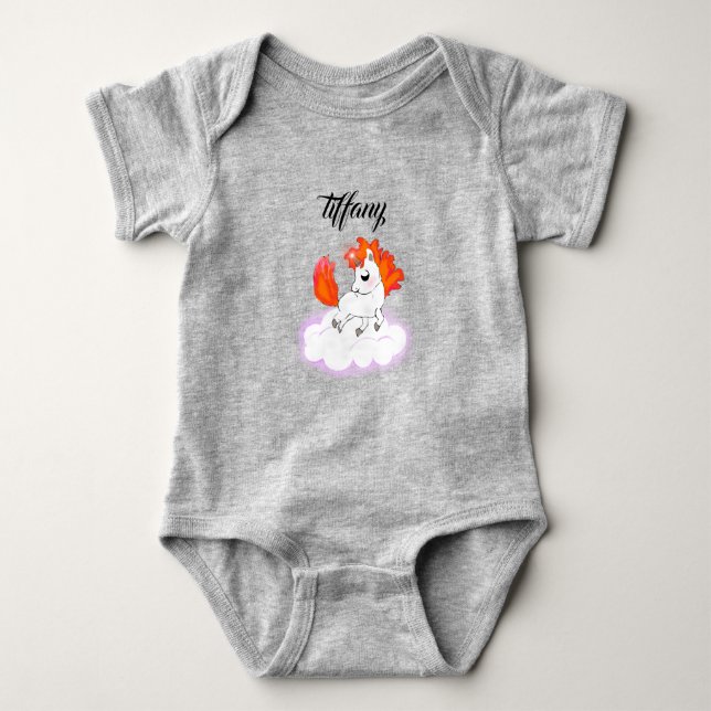 Body Para Bebê cute Happiness magic unicorn (Frente)