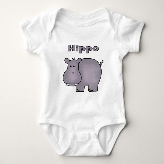 Body Para Bebê Cute Hippo (Frente)