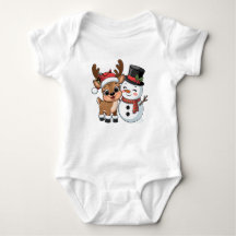 Cute Holiday Reindeer & Snowman