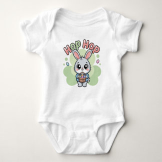 Body Para Bebê Cute Kawaii Hop Hop Bunny Illustration