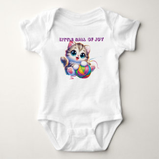 Body Para Bebê Cute Kitten Playing With Yarn Baby Bodysuit