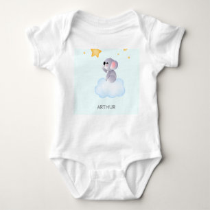 Body Para Bebê Cute Koala Sentado Na Nuvem