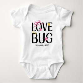 Body Para Bebê Cute Ladybug Pink Girl Baby Shower