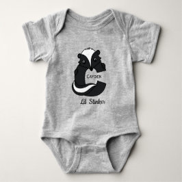 Body Para Bebê Cute Lil Stinker Skunk Monograma