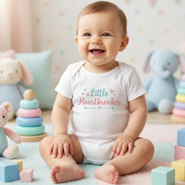 Body Para Bebê Cute Little Heartbreaker: Adorable Valentine's Day