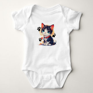 Body Para Bebê Cute little kitten Baby T-shirt