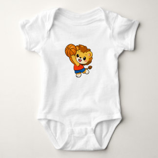 Body Para Bebê Cute Little Lion Basketball Star