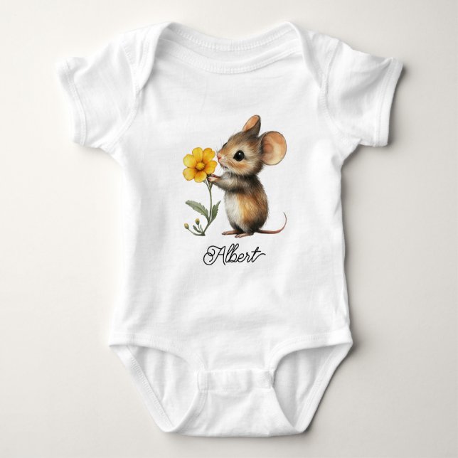 Body Para Bebê Cute Little Mouse (Frente)