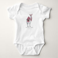 Cute Llama Animal | Menina | Roupa de bebê