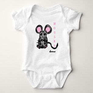 Body Para Bebê Cute Mooska Mouse Criança Creeper