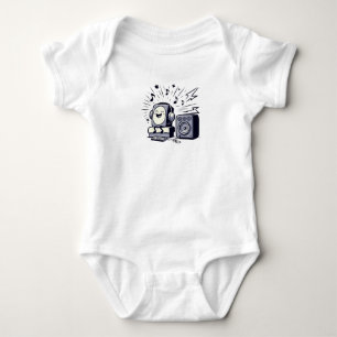 Body Para Bebê Cute Music Lover – Adorable Cartoon Baby Bodysuit