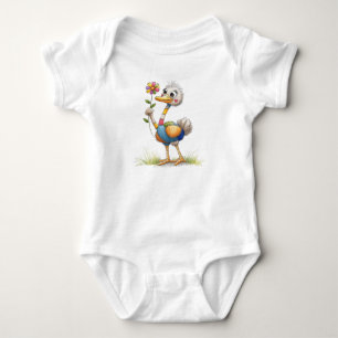 Body Para Bebê Cute Ostrich