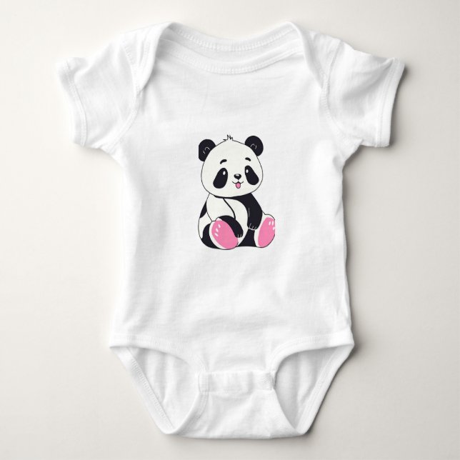 BODY PARA BEBÊ CUTE PANDA (Frente)