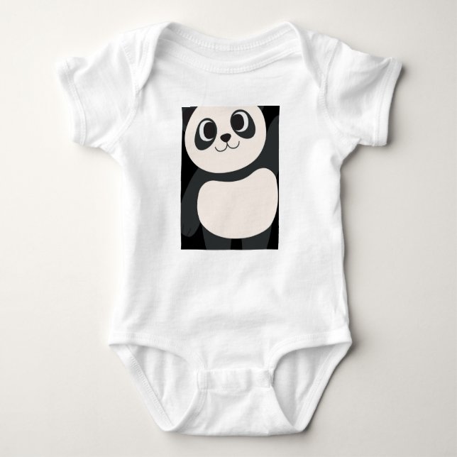 Body Para Bebê Cute panda baby T-shirt 👶😇 (Frente)