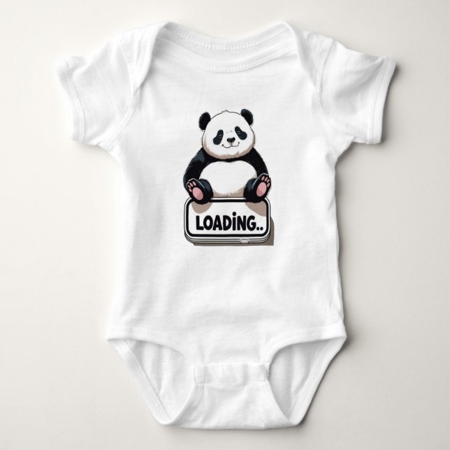 Body Para Bebê Cute Panda Carregando Bebê Roupa (Frente)