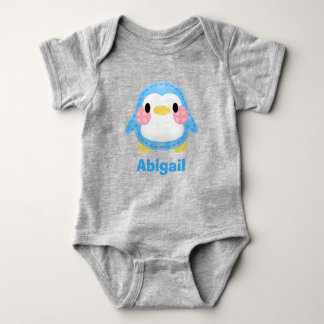 Body Para Bebê Cute Patchwork Style Penguin Art Personalised