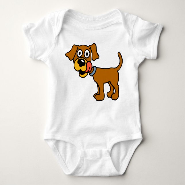Body Para Bebê cute puppy T-Shirt (Frente)