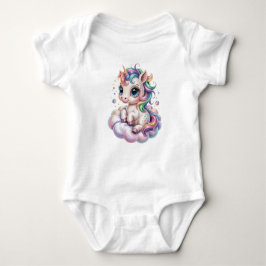 Body Para Bebê Cute Rainbow Unicorn