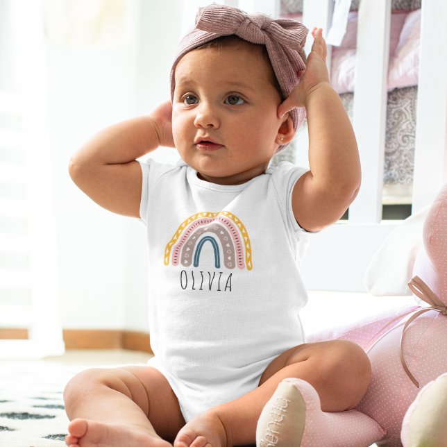 Body Para Bebê Cute Rainbow With Boho Style - Gift for Baby's (Criador carregado)