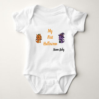 Body Para Bebê Cute Skeleton Dragon My First Halloween Baby