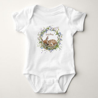 Body Para Bebê Cute Sleeping Doe Girl Baby Shower