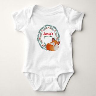 Body Para Bebê Cute Sleeping Fox Christmas