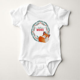 Body Para Bebê Cute Sleeping Fox Christmas