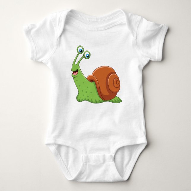 Body Para Bebê Cute Snail Baby Bodyfit (Frente)