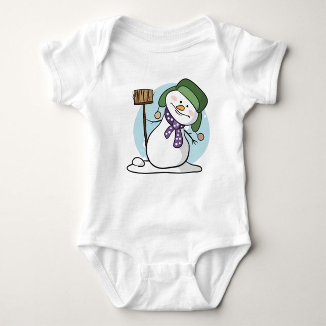 Body Para Bebê Cute Snowman Baby Bodydress (Frente)