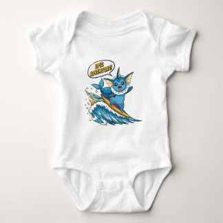 Body Para Bebê Cute Surfing Vaporeon - Eevee Evolution Water Type