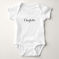 Cute texto de nome personalizado preto e branco