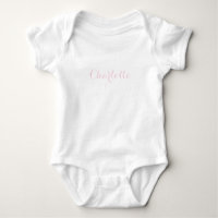 Cute texto de nome personalizado rosa claro branco