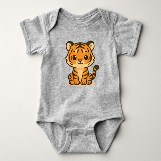 Body Para Bebê Cute Tiger Baby Bodysuit (Frente)