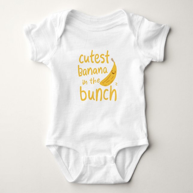 Body Para Bebê Cutest Banana in the Bunch,Funny Kawaii Fruit Love (Frente)