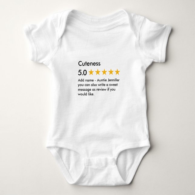Body Para Bebê Cuteza 5 Estrelas (Frente)