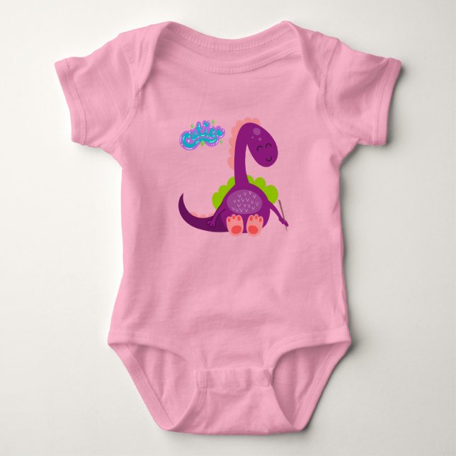 Body Para Bebê Cutie Dinossaur (Frente)