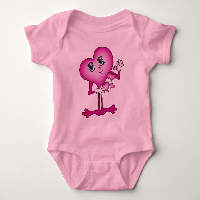 Body Para Bebê Cutie Heart (Frente)