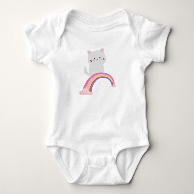 Body Para Bebê Cutie Kitten Cat (Frente)