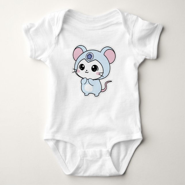 Body Para Bebê Cutie little mouse  (Frente)