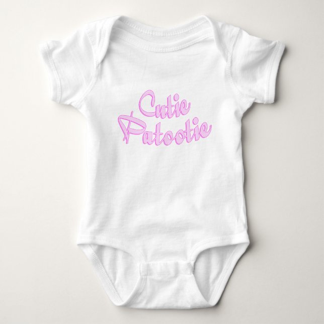 Body Para Bebê Cutie Patootie (Frente)