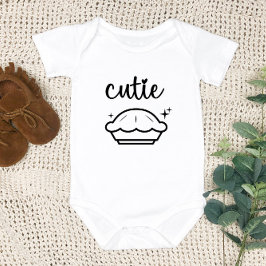 Body Para Bebê Cutie Pie | Queda Bebê - Ação de Graças Engraçado